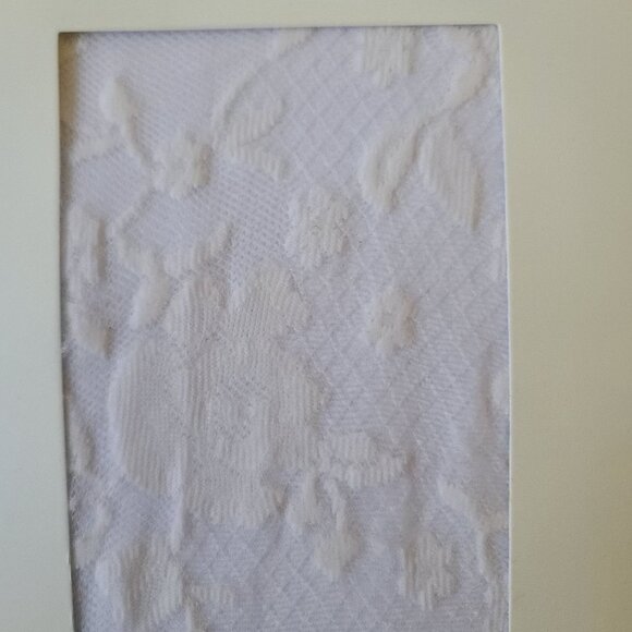 Anthropologie Womens Lace Floral Tights Sz M Cream Made in Italy Flirty NEW - Picture 4 of 7